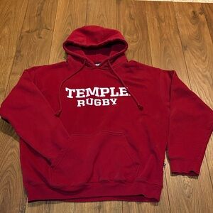 Temple Rugby Red Hoodie